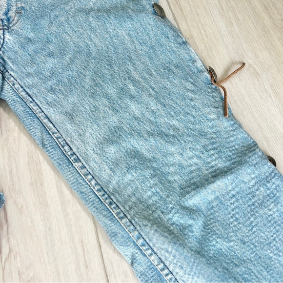 Vintage UNION MADE Polo Ralph Lauren Western Leather Fringe Concho Jeans ILGWU - Picture 8 of 13